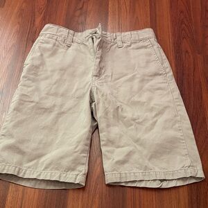 Class Club Men's Beige Flat Front Shorts